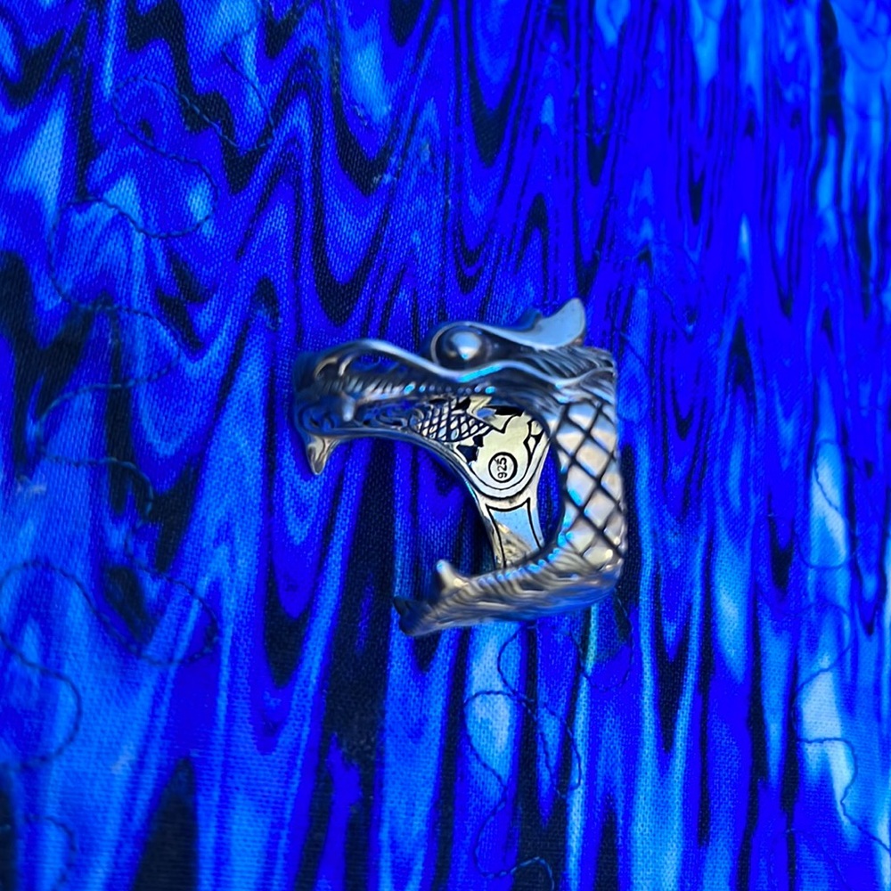 John hardy naga dragon ring .925 silver